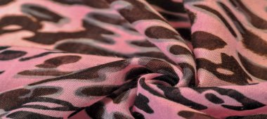 doku, arkaplan, desen, ipek kumaş pembe renk, moda, leopar deseni, hayvan derisi,