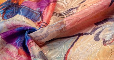 doku, arkaplan, desen, duvar kağıdı, kartpostal, poster, ipek kumaş, renkli boyanmış palet, canlı renkler, kırmızı-sarı politra, azgın fantezi