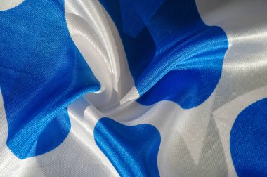 Doku, arkaplan, desen, kartpostal, ipek kumaş, mavi-beyaz oval, projeleriniz bu kumaşla gözden kaçmayacak, bu kumaşı satın alarak en iyisi olacaksınız.