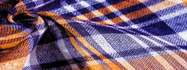 Doku, arkaplan, desen, İskoç külot kumaşı, mavi ve beyaz, sarı,