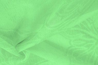 Doku, arkaplan, şablon, his, kambriç - çok ince şeffaf yumuşak merserize kumaş, yeşil sihirli nane
