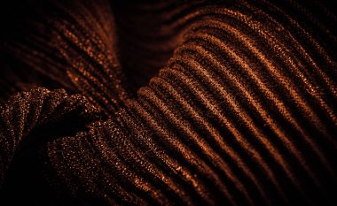 Doku, arkaplan, desen, Sepia krepi, ipek, yün veya sentetik liflerden oluşan, belirgin bir şekilde berrak, kıvrımlı görünümlü bir kumaştır.. 