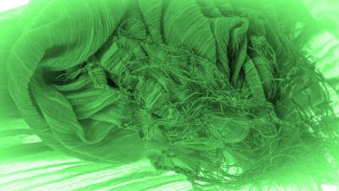 Doku, arkaplan, desen, küçük kıvrımlı yeşil ipek kumaş, toprak, bağlam, temel, folyo, alan