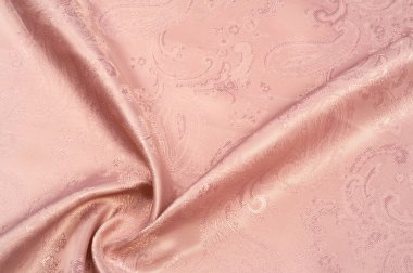 Doku, arka plan, desen. Paisley bir desen ile kumaş ipek bej. Değerli Paisley Baskı, kalın ipek biçimlendirilmiş, tasarım için basit ve serbestçe dokuma malzemedir,