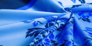 doku, arkaplan, desen, narin mavi ipek çiçek desenli narin, narin, narin, saf ipek kumaşlı. Temiz, opaklık istendiğinde astarı kullan.