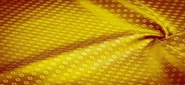 Arkaplan dokusu, dekoratif süs, sarı ipek kumaş, küçük baskılar, servet, zenginlik, zenginlik, zenginlik, servet,