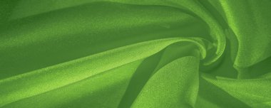 Doku, arka plan, desen, ipek yeşil kumaş. Krep saten arka tasarım için mükemmel bir kumaş, bir yandan bir saten bitirmek vardır, ve diğer - krep, hangi geri dönüşümlü hale getirir,