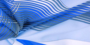 Doku, arkaplan, desen, ipek kumaş, kahverengi renk, geometrik çizgiler, farklı tonlardaki kabile düz çizgileri, geometrik desen, projeleriniz için ayarlanmış, mavi ve beyaz.