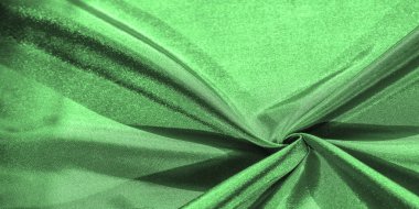 Arka plan dokusu, desen, derin zümrüt ipeği kumaşı, dekoratif tasarım..