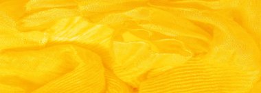 Projeleriniz için doku, arka plan, desen, sarı ipek oluklu ezilmiş kumaş