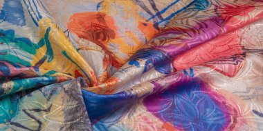 doku, arkaplan, desen, duvar kağıdı, kartpostal, poster, ipek kumaş, renkli boyanmış palet, canlı renkler, kırmızı-sarı politra, azgın fantezi