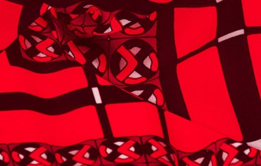 Arka plan dokusu. ipek parlak kumaş Mozaik geometrik şekiller Renkli vitray Izgara tasarımı İllüstrasyon kırmızı mavi mor beyaz gri renkler ile kompozisyon