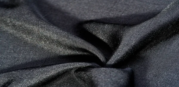 Textuur Achtergrond Patroon Zwarte Kleur Stof Katoenen Stof Perfect Voor — Stockfoto
