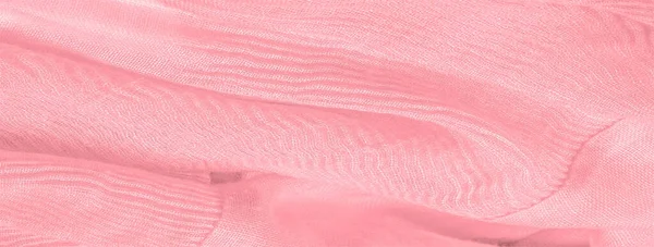 Textura Fondo Patrón Tela Triturada Corrugada Seda Rosa Para Sus — Foto de Stock