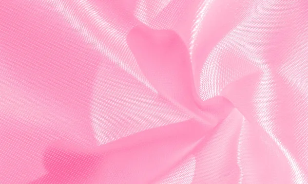 Gambar Tekstur Indah Sutra Merah Muda Porselen Krep Dibuat Khusus — Stok Foto