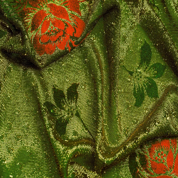 Textur Hintergrund Muster Smaragdgrüne Glitzerspitze Elastisches Spitzenmuster Aus Grünen Strängen — Stockfoto
