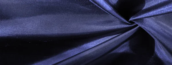 Текстура Тла Візерунок Синя Шовкова Тканина Декоративний Дизайн — стокове фото