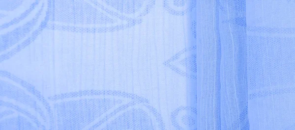 非常薄的半透明软丝光织物 蓝色水布 — 图库照片