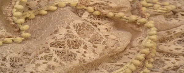 Texture Background Pattern Beige Silk Feminine Corrugated New Style Hijab — Stock Photo, Image