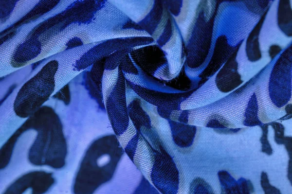 Textura Fundo Padrão Tecido Seda Europeu Moda Impressão Leopardo Animal — Fotografia de Stock