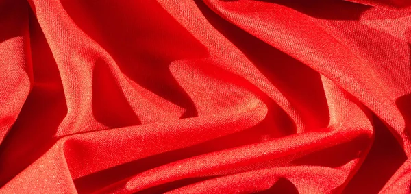 Tekstur Latar Belakang Kain Sutra Merah Selendang Perempuan Konvenien Untuk — Stok Foto