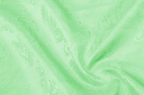 Texture Background Fabric Silk Green Slim Light Add Your Design — Stock Photo, Image