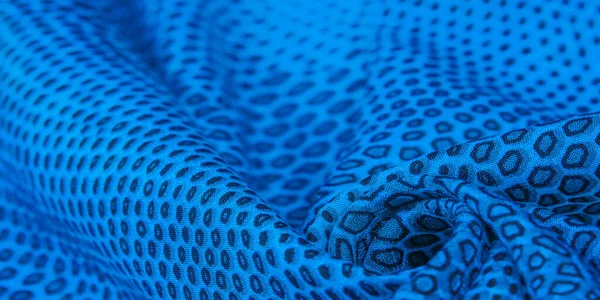 Tissu Soie Bleue Peau Animal Tous Les Projets Sont Nouveaux — Photo