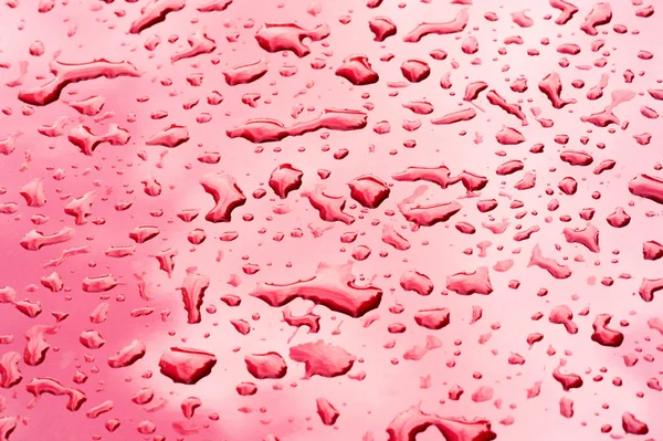 Lluvia Verano Gotas Agua Pintura Del Coche Una Pequeña Porción —  Fotos de Stock