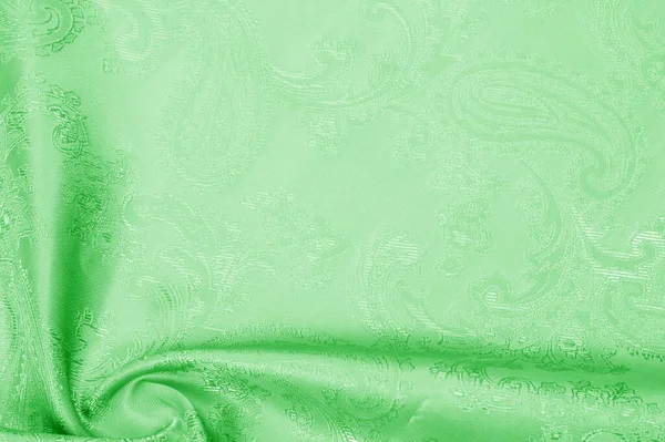 Texture Background Tessuto Seta Verde Slim Leggero Aggiungilo Tuo Design — Foto Stock