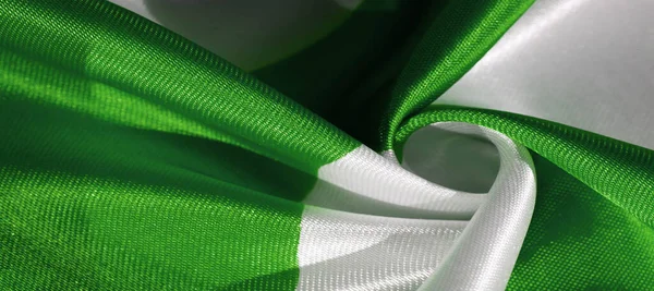 Текстура Фон Узор Открытка Шелковая Ткань Зеленые Белые Овалы Ваши — стоковое фото
