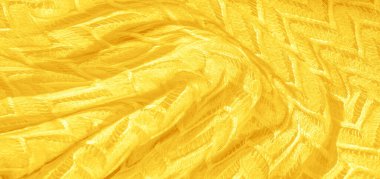 Doku, arka plan, desen, ipek kumaş, sarı, katmanlı dantel tül, sonsuzluk döngüleri şeklinde prim düz kış elmas örme eşarp