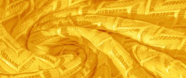 Doku, arka plan, desen, ipek kumaş, sarı, katmanlı dantel tül, sonsuzluk döngüleri şeklinde prim düz kış elmas örme eşarp