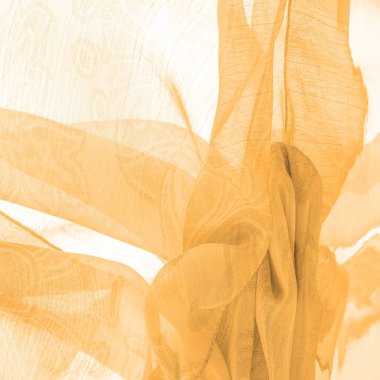 Doku, arkaplan, desen, his, kambriç - çok ince şeffaf yumuşak merserize kumaş, kehribar sarısı