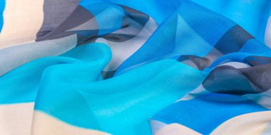 Doku, arka plan, ipek kumaş deseni, dikdörtgen eşkenar dörtgen, bohem baskı, tasarım ve proje aksan için dekoratif kumaş, çok renkli Grunge mavi masmavi bej gri