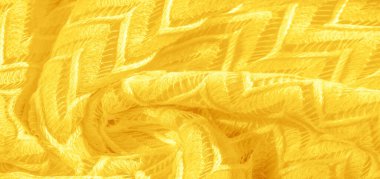 Doku, arka plan, desen, ipek kumaş, sarı, katmanlı dantel tül, sonsuzluk döngüleri şeklinde prim düz kış elmas örme eşarp