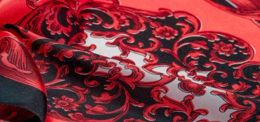 Gotik desenli ipek kumaş. Bu zengin ipek gotik zengin siyah ve altın rengi gözlüklerle çevrili olmaktan memnuniyet duyarım. Bu set aynı zamanda bir vampir ini ya da romantik bir yatak odası için de çok uygun.