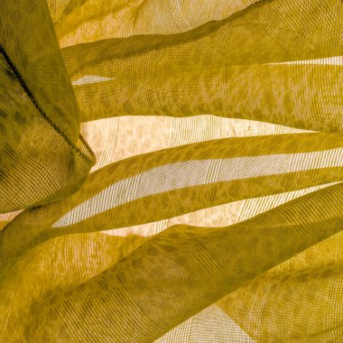 Doku, arkaplan, desen, beyaz sarı ipek kumaş tekstil. Özellikleri, daha esnek ve tasarlanması daha kolay olduğu için dokuma malzemesinden farklıdır..