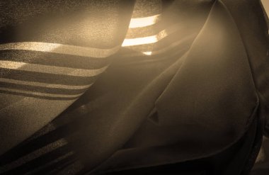 Arkaplan dokusu, dekoratif süs, doğru detayları ekleyerek tasarımınızı düzgün veya doğru boyutta veya şekilde yapmak için süsleme bantlı sepia ipek kumaş