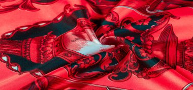 Gotik desenli ipek kumaş. Bu zengin ipek gotik zengin siyah ve altın rengi gözlüklerle çevrili olmaktan memnuniyet duyarım. Bu set aynı zamanda bir vampir ini ya da romantik bir yatak odası için de çok uygun.