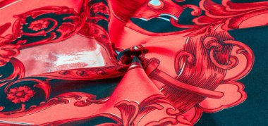 Gotik desenli ipek kumaş. Bu zengin ipek gotik zengin siyah ve altın rengi gözlüklerle çevrili olmaktan memnuniyet duyarım. Bu set aynı zamanda bir vampir ini ya da romantik bir yatak odası için de çok uygun.