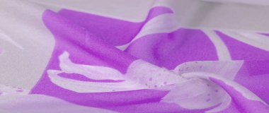 Doku, arka plan, desen, ipek kumaş, Gümüş arka plan üzerinde Mor. Projektörler, pastel renklerde bu hassas kumaş yanılsama ve fantezi neden olacak pasifize olacak.