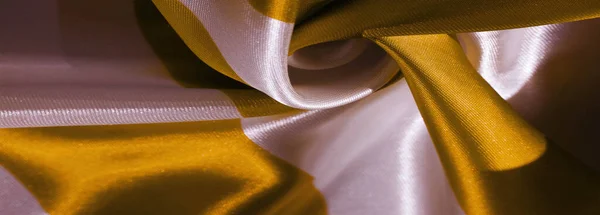 Texture Background Pattern Postcard Silk Fabric Yellow Sunglow White Ovals — Stock Photo, Image