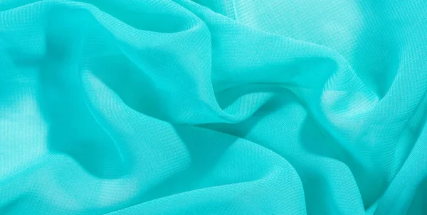 Texture Sfondo Tessuto Seta Blu Modello Questa Organza Seta Una — Foto Stock