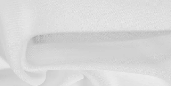 Textura Patrón Fondo Tela Seda Blanca Este Organza Seda Tiene —  Fotos de Stock