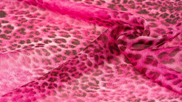 Textura Fundo Leopardo Seda Brilhante Tecido Temas Africanos — Fotografia de Stock