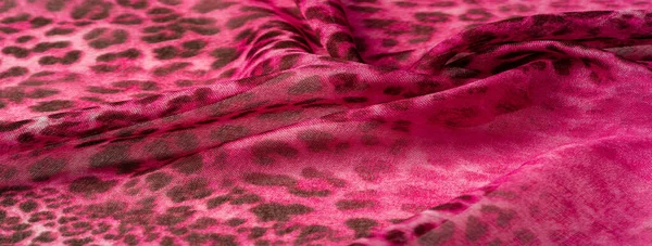 Фон Текстуры Леопардовый Шелк Яркая Ткань Африканские Темы — стоковое фото