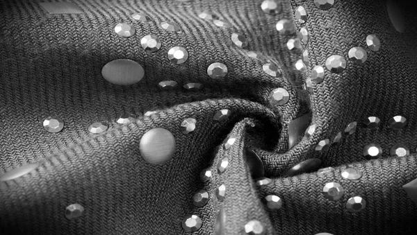 Texture Motivo Sfondo Sciarpa Donna Lana Grigia Con Glitter Metallico — Foto Stock
