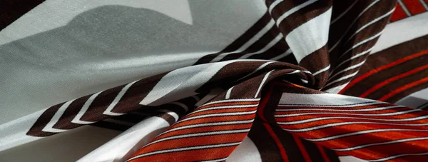 Texture Background Silk Fabric Striped Pattern Design Fabric Dedicated White — Stock Photo, Image