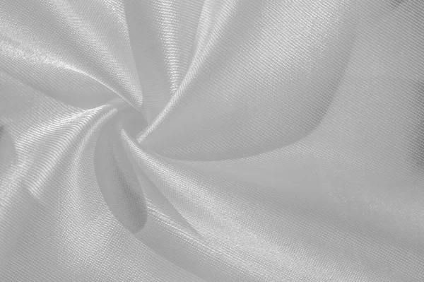 Текстура Красивый Шелк Белый Креп Фарфора Созданный Специально Настроения Великолепный — стоковое фото