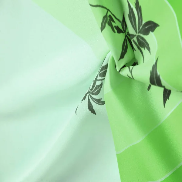 Textúra Háttér Minta Képeslap Selyem Szövet Zöld Celadon Lóhere Tónusok — Stock Fotó
